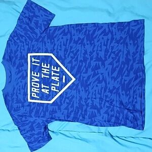 Xersion PROVE IT AT THE PLATE Blue Tee. YXL 18/20